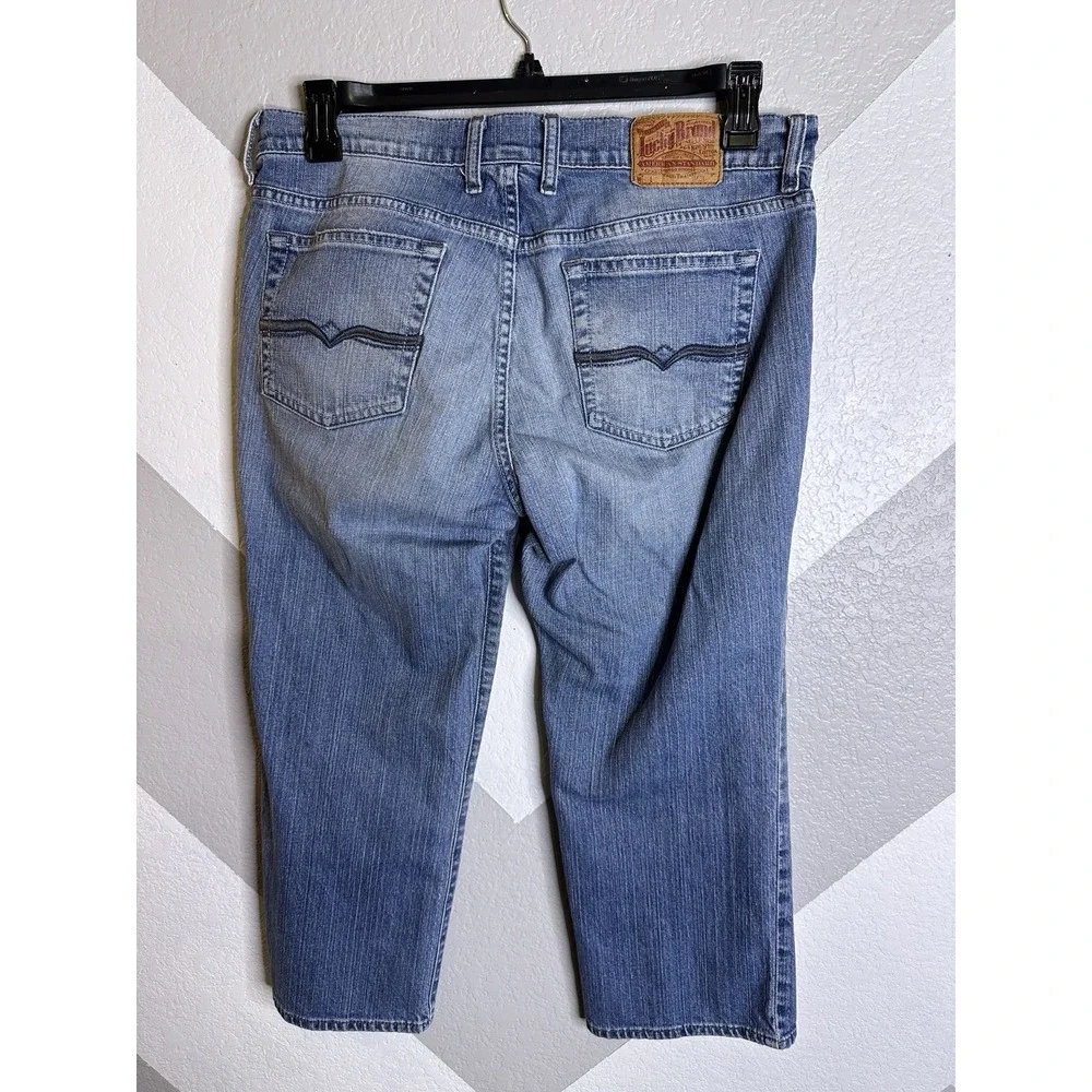 Lucky Brand Blue Jeans 12/31 Mid Rise Gene Montesano Classic Rider Sugar Crop - Picture 8 of 12